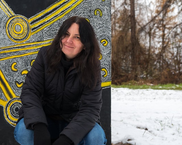 Dagmara Kwiatek, żona inicjatora i współtwórczyni akcji "Oblicze sąsiada", a zarazem bohaterka portretu i jednej z opowieści