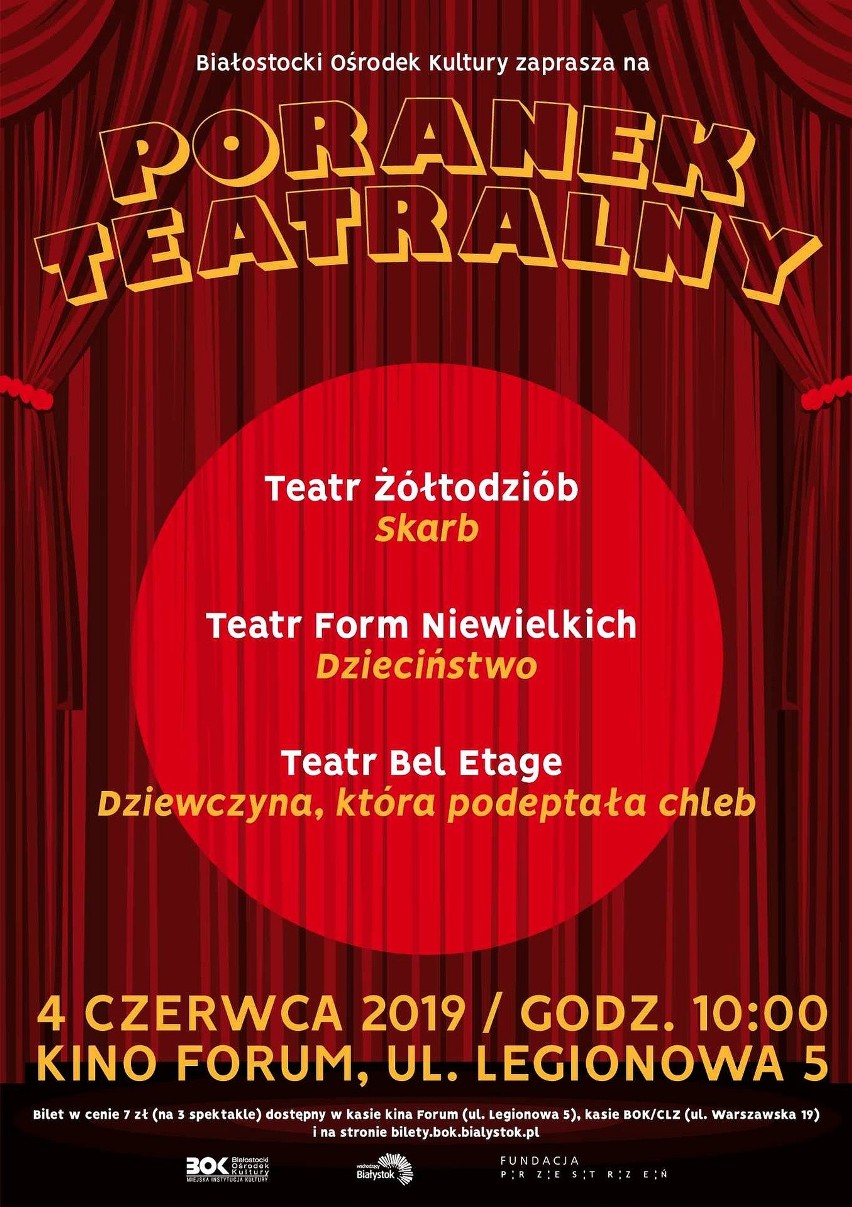 Kino Forum. Poranek Teatralny: Teatr Żółtodziób, Teatr Form Niewielkich i Teatr Bel Etage na scenie (zdjęcia)