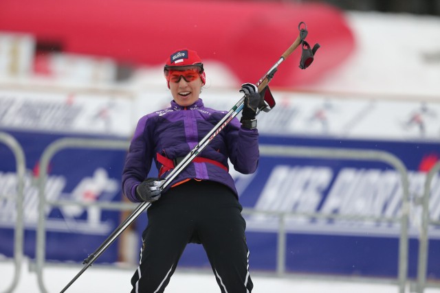 Sylwia Jaśkowiec podczas ostatnich mistrzostw Polski w biegach narciarskich na Polanie Jakuszyckiej