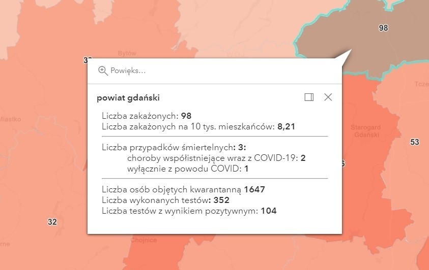 Pomorskie: Koronawirus u 1241 osób! Zmarły 42 osoby. W całym kraju nadal najgorzej na Śląsku i Mazowszu! 