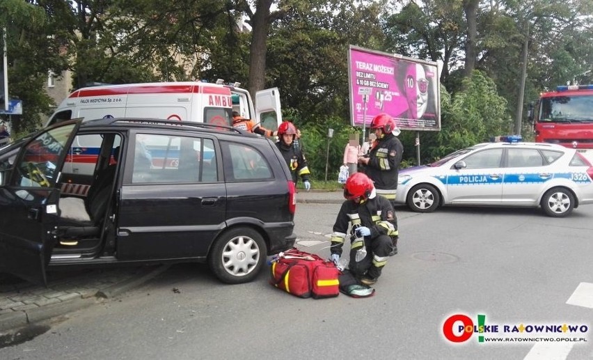 Wypadek koło Kauflandu w Kluczborku.