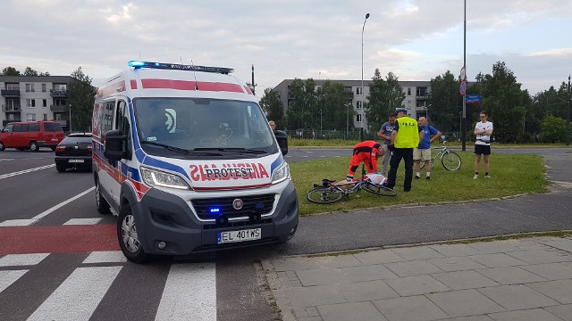 Wypadek rowerzysty na Juranda ze Spychowa