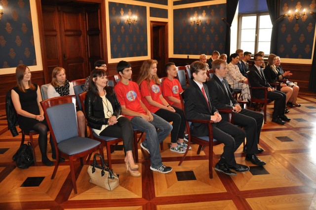 Na spotkaniu z prezydentem pojawiły się delegacje młodych sportowców z wszystkich głogowskich gimnazjów