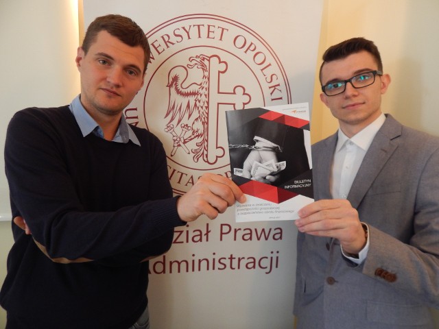 Rafał Prabucki i Piotr Derda, prelegenci IV Ogólnopolskich Dni Nauk Sądowych.