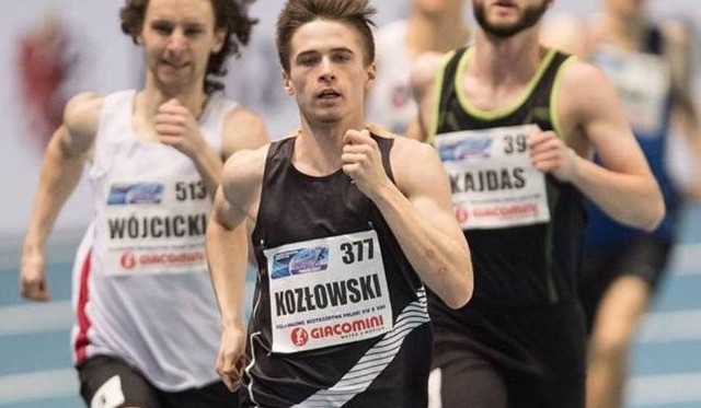 Patryk Kozłowski, wicemistrz Polski na 1500 metrów.