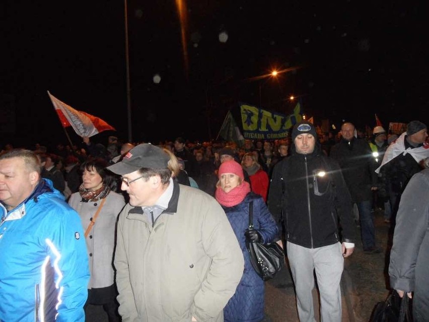 Strajk na Śląsku: Marsz protestacyjny w Bytomiu