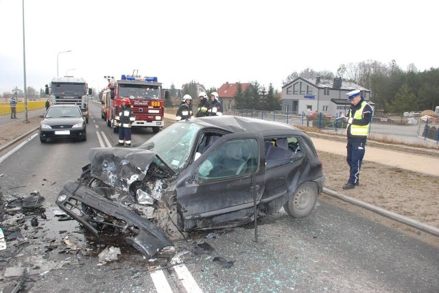 Wypadek w Trąbkach Wielkich (9.03.2016 r.)