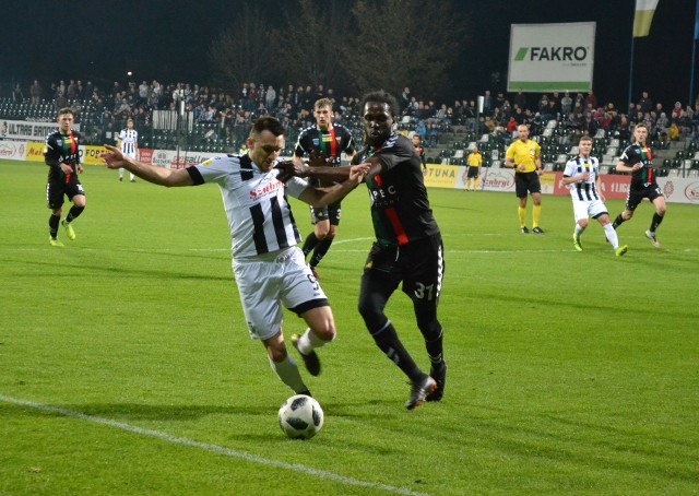 Na zdjęciu mecz Sandecji z GKS Tychy