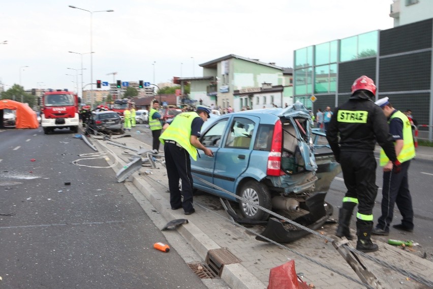 Wypadek na Ruczaju w Krakowie.