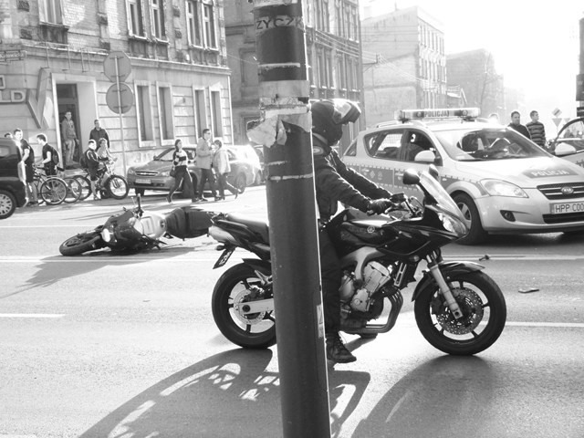 Wypadek motocyklisty w Chorzowie