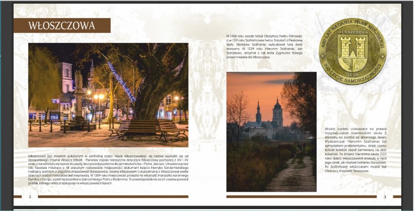 Piękny folder promocyjny gminy Włoszczowa na 480-lecie nadania praw miejskich – tu przeszłość łączy się z przyszłością (ZDJĘCIA)