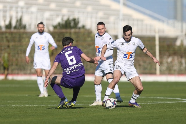 Trener Jagiellonii Pitotr Nowak jest zadowolony z gry swojej drużyny w meczu z Sumqayıt FK