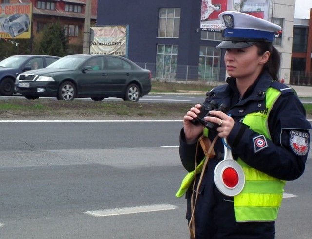 Kierowców w Radomiu kontrolowała między innymi starsza posterunkowa Renata Gawryś.