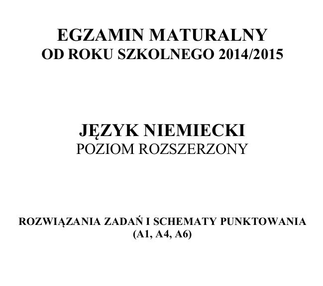 Próbna matura 2014/2015 z CKE - język niemiecki (p....