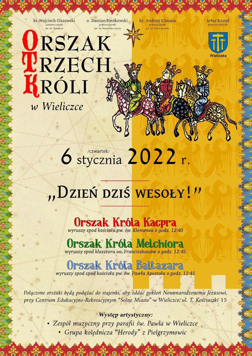 Orszak Trzech Króli 2022 przejdzie w dwóch gminach powiatu wielickiego