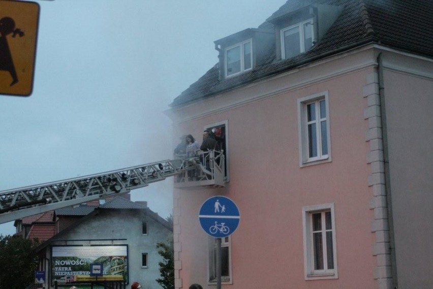 Pożar w budynku przy ul. Lutosławskiego