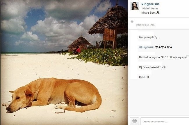 Zdjęcia z wakacji Kingi Rusin (fot. screen z Instagram.com)