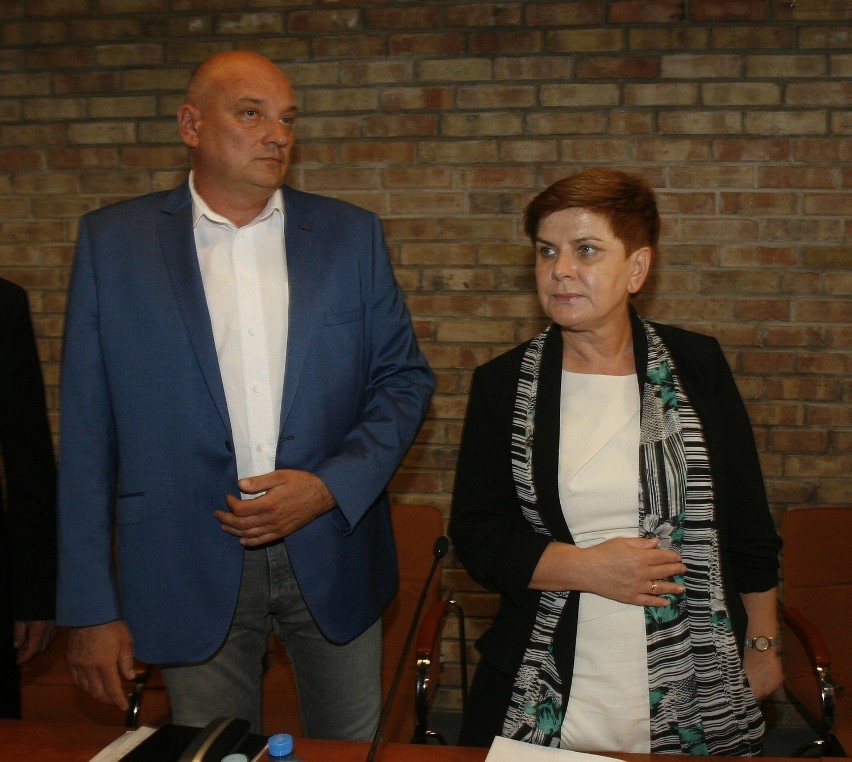 Beata Szydło w siedzibie śląsko-dąbrowskiej "Solidarności"