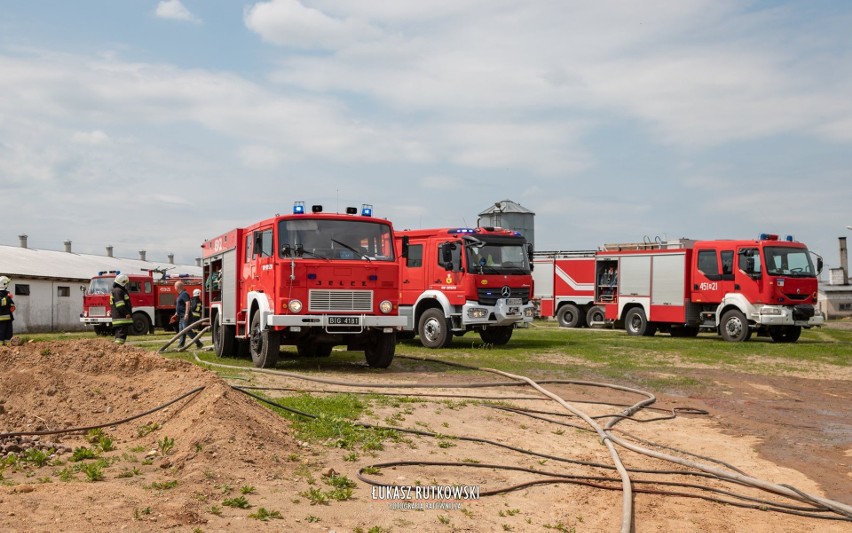 Duży pożar w Knyszynie. Osiem zastępów niemal cały dzień walczyło z ogniem [ZDJĘCIA]