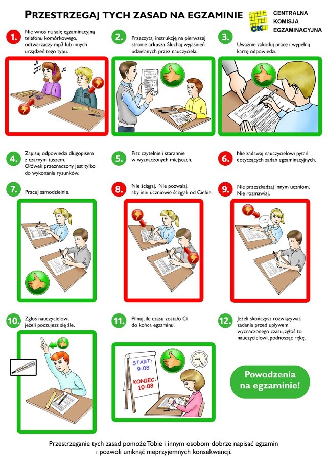 CKE zaprezentowała zasady obowiązujące na egzaminie gimnazjalnym 2013