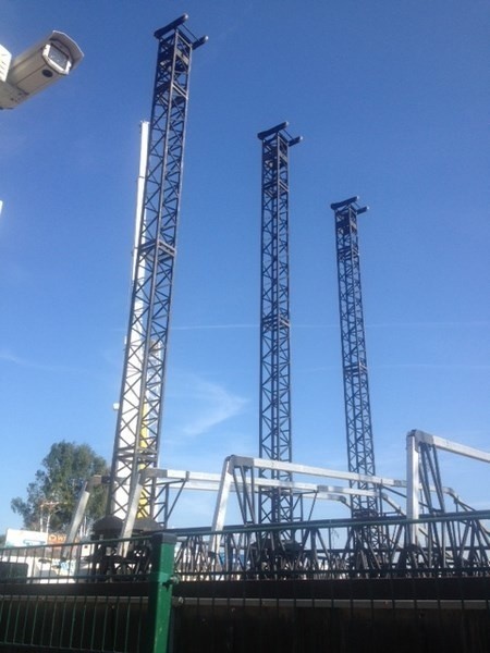 Linkin Park w Rybniku - budowa sceny przed koncertem