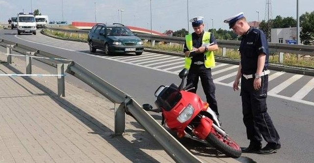 Wypadek motocyklisty, który wydarzył się na prawobrzeżu 9 lipca.