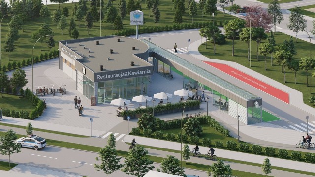 Tak według wizualizacji ma wyglądać nowy dworzec autobusowy w Białobrzegach.