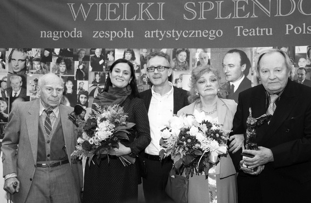 Zdjęcie z wręczenia nagród Polskiego Radia - Wielki Splendor. Na zdjęciu po lewej Janusz Kłosiński - zdjęcie pochodzi z 2008 roku.