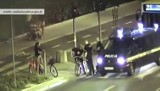 Ścigał się z samochodami, krzyczał do kierowców. Policja zatrzymała pijanego rowerzystę (WIDEO)