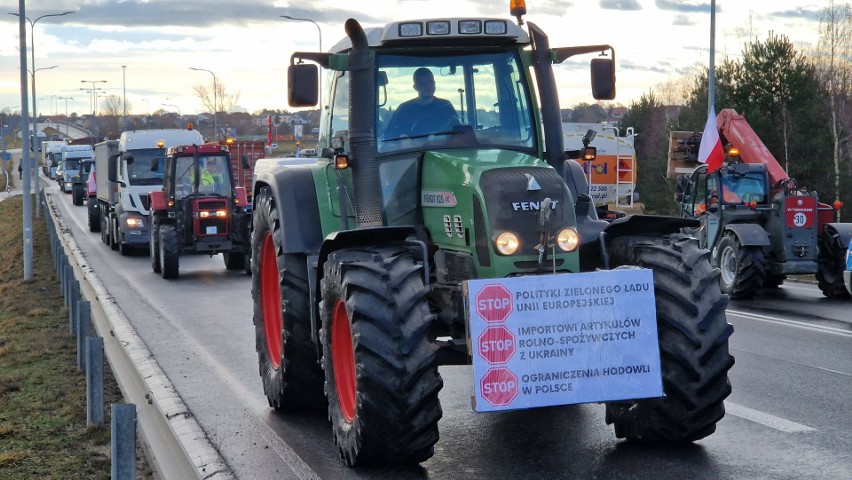 Protest rolników w Krapkowicach.