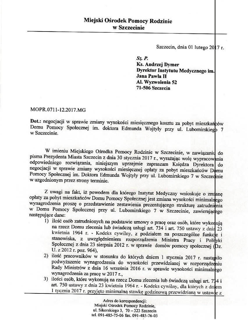 Szczecin: Kolejny spór o DPS archidiecezji