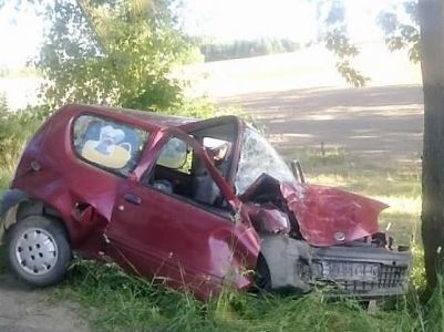 Mimo fotelika i zapiętych pasów, siostra i maleńki braciszek zostali ranni w wypadku w Miesiączkowie w gminie Górzno. fot.(nadesłane) 