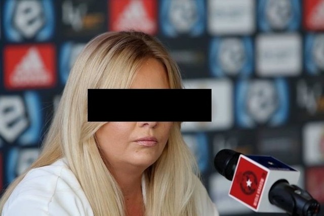 Marzena S. w Krakowie w 2019 r. podczas konferencji prasowej