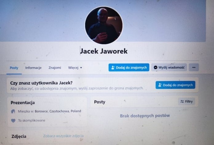 Jacek Jaworek na Facebooku. Wiele wskazuje, że poszukiwany...