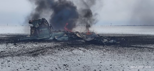 Ukraińska obrona przeciwlotnicza strąciła rosyjski Su-34 pod Wołnowachą (miasto w obwodzie donieckim)