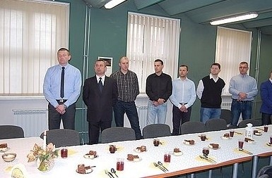 Orkiestra policji śląskiej na Wigilii