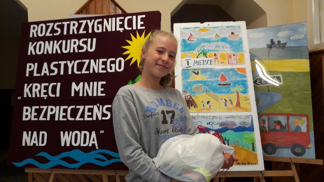 Kamila Pocheć, zwyciężczyni konkursu plastycznego o bezpieczeństwie