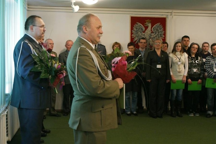 Na pierwszym planie mjr Andrzej Konieczka