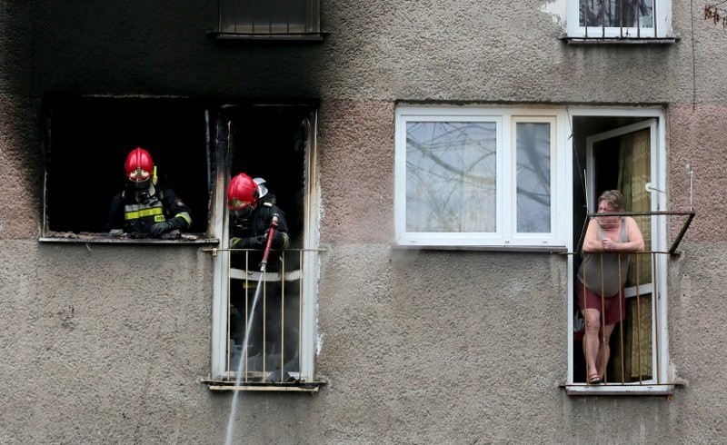 Pożar mieszkania na ul. Jana Kazimierza w Szczecinie