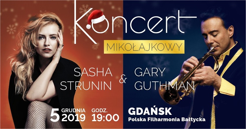 Mikołajkowy koncert w Filharmonii Bałtyckiej. Wystąpią Sasha Strunin i Gary Guthman. KONKURS 