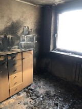 W Lęborku spłonęło mieszkanie. Poparzony lokator w szpitalu