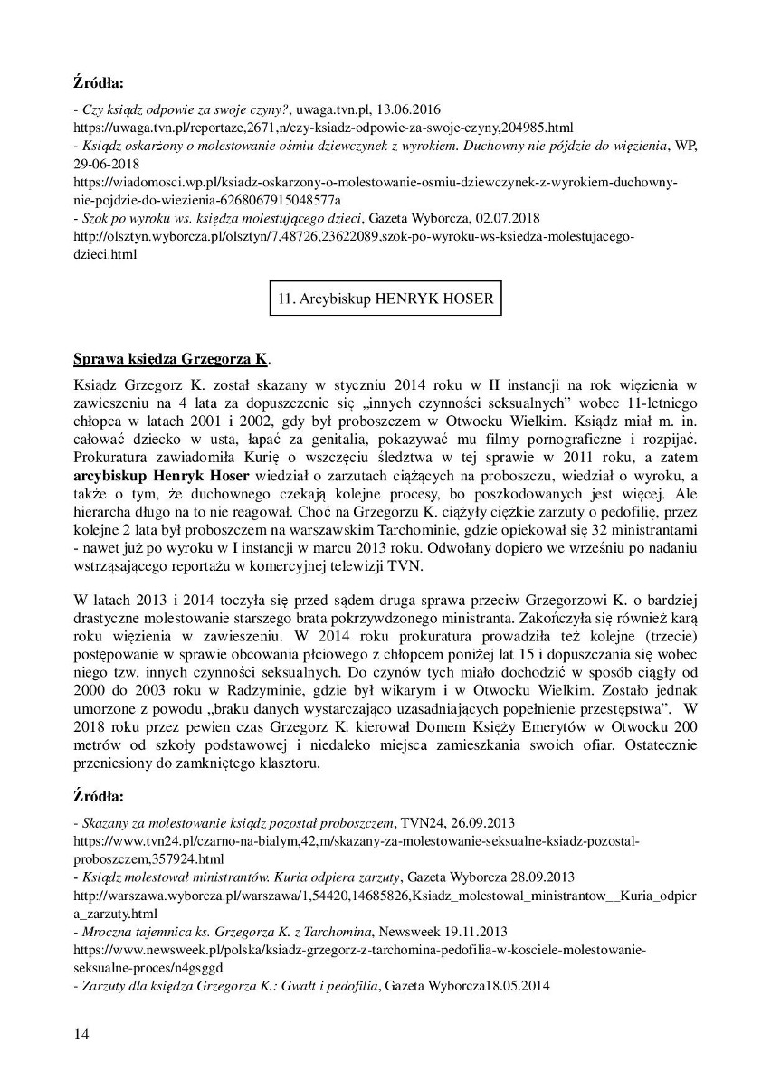 Pedofilia w kościele. Oto kapłani, którzy ukrywali księży pedofilów [raport "Nie lękajcie się"]