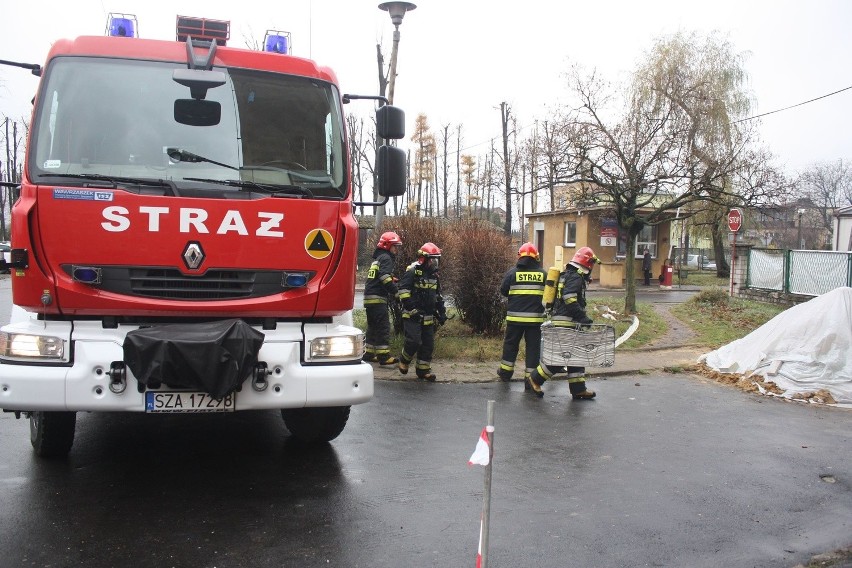 Ćwiczenia strażackie w Szpitalu Powiatowym w Zawierciu