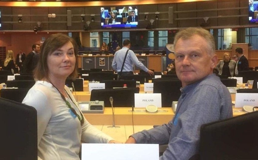 Małgorzata i Wojciech Chmiel w Parlamencie Europejskim w...