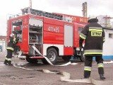 Pożar w zakładzie stolarskim w Grzybnie