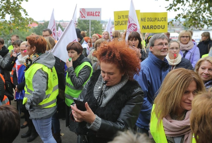 Protest nauczycieli w Szczecinie