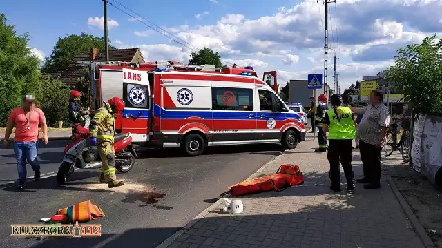 Wypadek na ul. Byczyńskiej w Kluczborku.