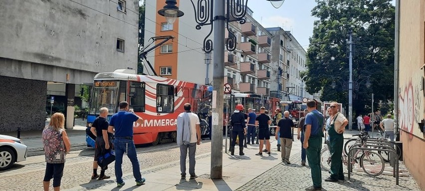 Wypadek z udziałem tramwaju na ulicy Szewskiej