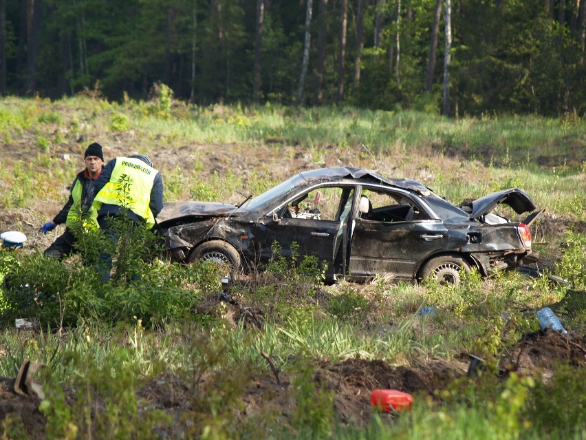 Śmiertelny wypadek drogowy pomiędzy Białobielą a Durlasami 18.05.2016 (zdjęcia)