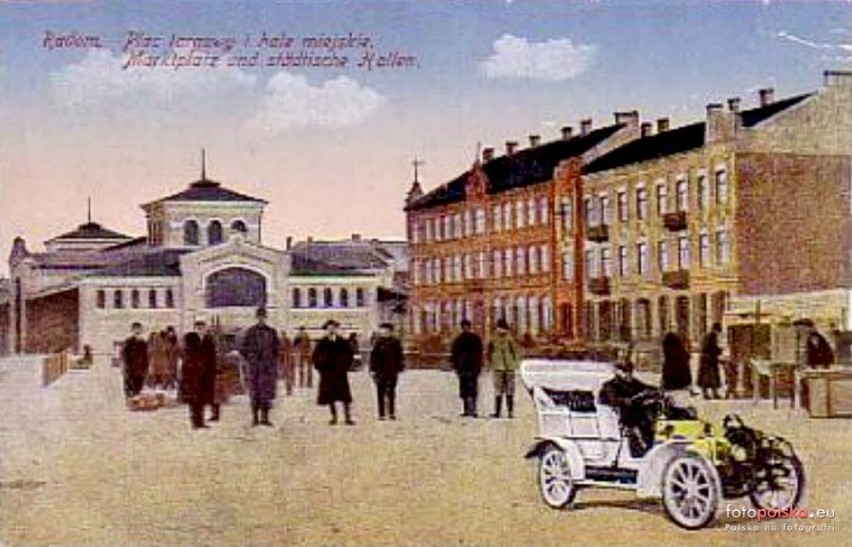 Lata 1900-1914 , Radom, pl. Jagielloński. Hala targowa.